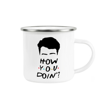 Friends how you doin?, Metallic enamel cup white 360ml