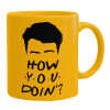 Ceramic coffee mug yellow, 330ml