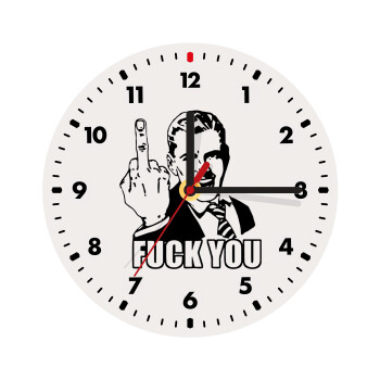 The finger, Wooden wall clock (20cm)