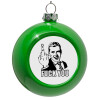 Green Christmas tree ornament bauble 8cm