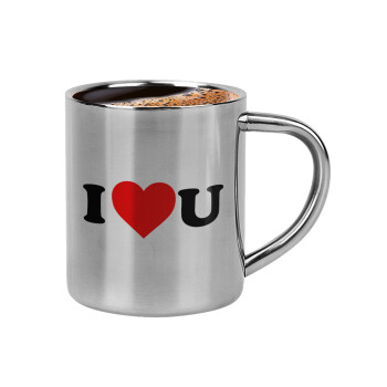 I ❤️ U, Double-wall metal cup for espresso (220ml)