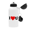 Metal water bottle, White, aluminum 500ml