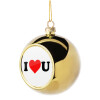 Golden Christmas tree ball ornament 8cm