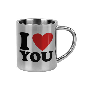 I LOVE YOU, Mug Stainless steel double wall 300ml