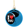 Blue Christmas tree ball ornament 8cm