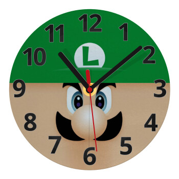 Luigi flat, Ρολόι τοίχου γυάλινο (20cm)