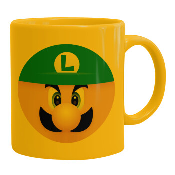 Luigi flat, Κούπα, κεραμική κίτρινη, 330ml (1 τεμάχιο)