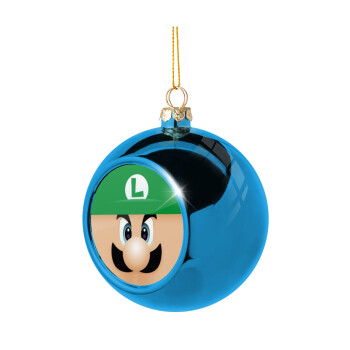 Luigi flat, Χριστουγεννιάτικη μπάλα δένδρου Μπλε 8cm