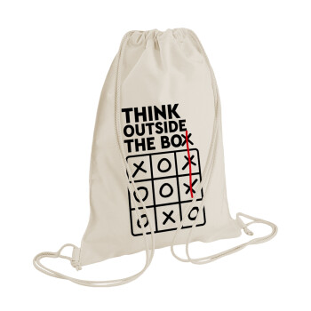 Think outside the BOX, Backpack bag GYMBAG natural (28x40cm)