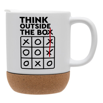 Think outside the BOX, Ceramic coffee mug Cork (MAT), 330ml (1pcs)