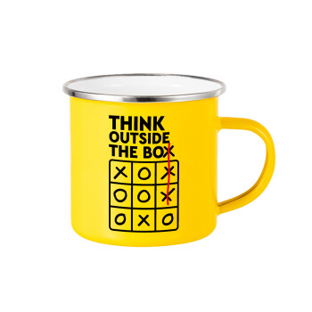 Think outside the BOX, Yellow Enamel Metallic Cup 360ml