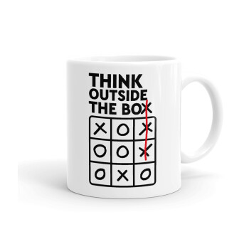 Think outside the BOX, Ceramic coffee mug, 330ml (1pcs)