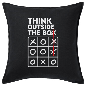 Think outside the BOX, Sofa cushion black 50x50cm includes filling