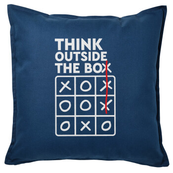 Think outside the BOX, Sofa cushion Blue 50x50cm includes filling