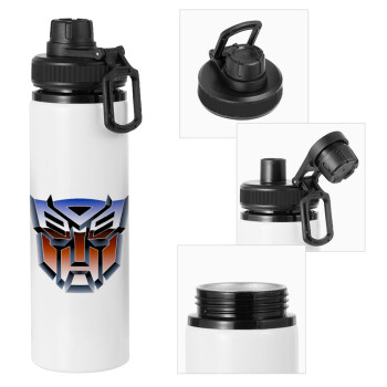 Transformers, Metal water bottle with safety cap, aluminum 850ml