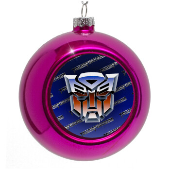 Transformers, Purple Christmas tree ornament bauble 8cm