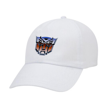 Transformers, Adult Baseball Cap White 5-panel (POLYESTER, ADULT, UNISEX, ONE SIZE)