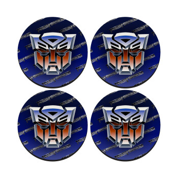 Transformers, SET of 4 round wooden coasters (9cm)