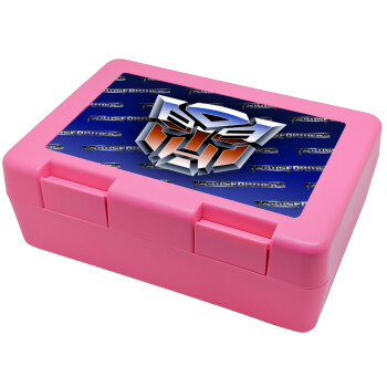 Transformers, Children's cookie container PINK 185x128x65mm (BPA free plastic)