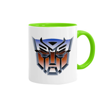 Transformers, Mug colored light green, ceramic, 330ml