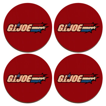 G.I. Joe, ΣΕΤ x4 Σουβέρ ξύλινα στρογγυλά plywood (9cm)