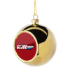 Golden Christmas tree ball ornament 8cm