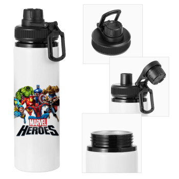 MARVEL heroes, Metal water bottle with safety cap, aluminum 850ml