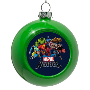 MARVEL heroes, Green Christmas tree ornament bauble 8cm