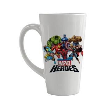 MARVEL heroes, Κούπα κωνική Latte Μεγάλη, κεραμική, 450ml