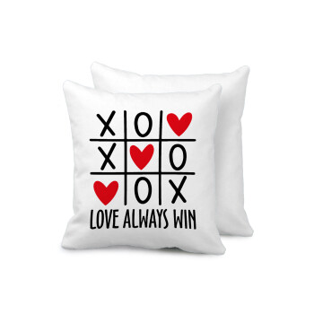 Love always win, Sofa cushion 40x40cm includes filling
