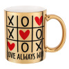 Mug ceramic, gold mirror, 330ml