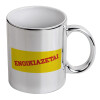 Mug ceramic, silver mirror, 330ml