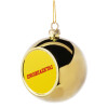 Golden Christmas tree ball ornament 8cm