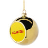 Golden Christmas tree ball ornament 8cm