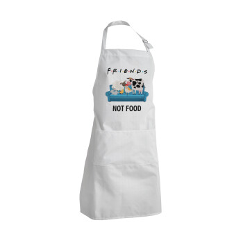 friends, not food, Adult Chef Apron (with sliders and 2 pockets)
