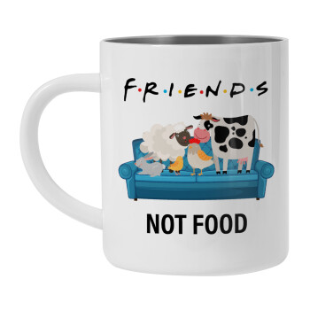 friends, not food, Mug Stainless steel double wall 450ml