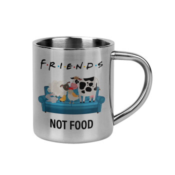 friends, not food, Mug Stainless steel double wall 300ml
