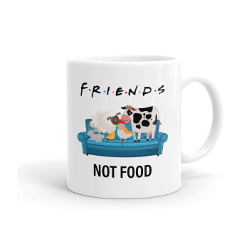 friends, not food, Ceramic coffee mug, 330ml