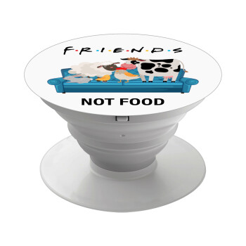 friends, not food, Phone Holders Stand  White Hand-held Mobile Phone Holder