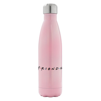 Friends, Metal mug thermos Pink Iridiscent (Stainless steel), double wall, 500ml