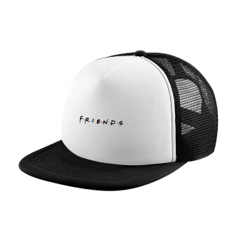 Friends, Καπέλο Ενηλίκων Soft Trucker με Δίχτυ Black/White (POLYESTER, ΕΝΗΛΙΚΩΝ, UNISEX, ONE SIZE)