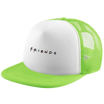 Friends, Καπέλο Ενηλίκων Soft Trucker με Δίχτυ ΠΡΑΣΙΝΟ/ΛΕΥΚΟ (POLYESTER, ΕΝΗΛΙΚΩΝ, ONE SIZE)