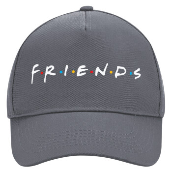 Friends, Ultimate Adult Hat Grey, (100% COTTON DRILL, ADULT, UNISEX, ONE SIZE)