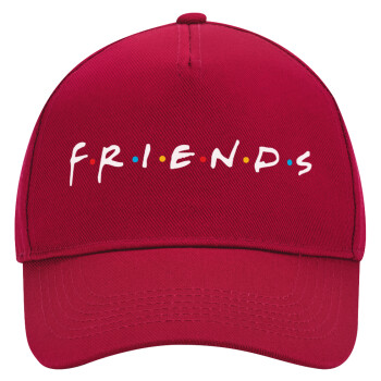 Friends, Adult Ultimate Hat RED, (100% COTTON DRILL, ADULT, UNISEX, ONE SIZE)