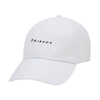 Friends, Καπέλο Ενηλίκων Baseball Λευκό 5-φύλλο (POLYESTER, ΕΝΗΛΙΚΩΝ, UNISEX, ONE SIZE)