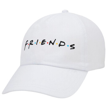 Friends, Καπέλο Ενηλίκων Baseball Λευκό 5-φύλλο (POLYESTER, ΕΝΗΛΙΚΩΝ, UNISEX, ONE SIZE)