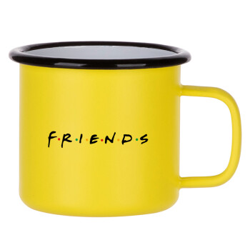 Friends, Κούπα Μεταλλική εμαγιέ ΜΑΤ Κίτρινη 360ml