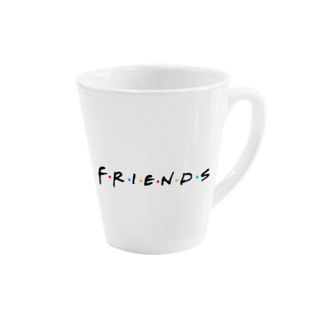 Friends, Κούπα κωνική Latte Λευκή, κεραμική, 300ml