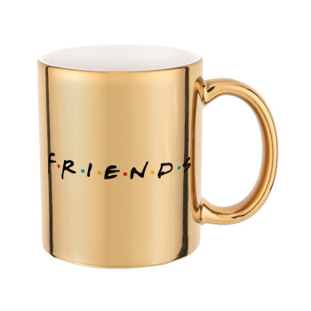 Friends, Mug ceramic, gold mirror, 330ml
