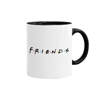 Friends, Mug colored black, ceramic, 330ml